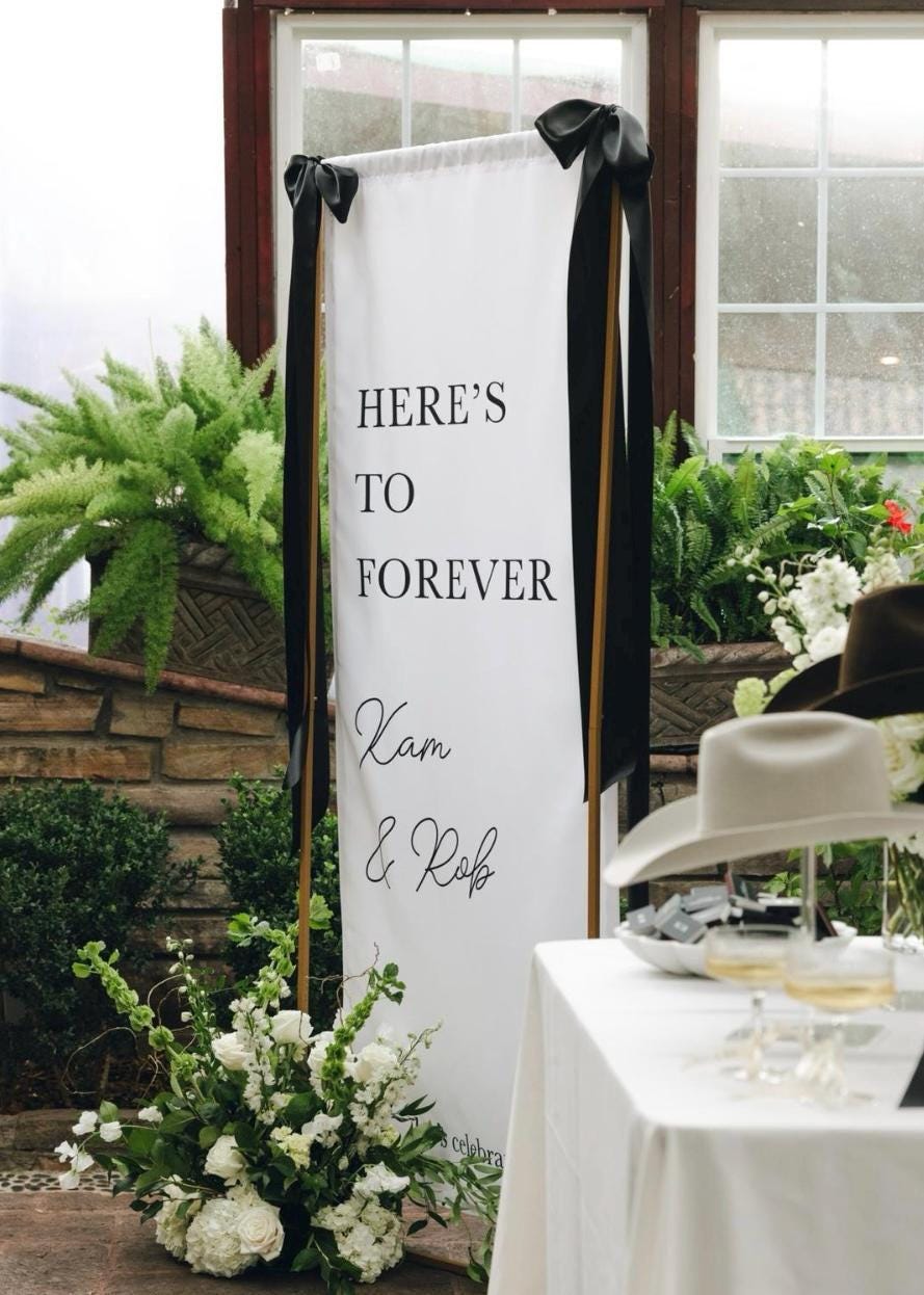 Fabric Welcome Sign with Stand Option