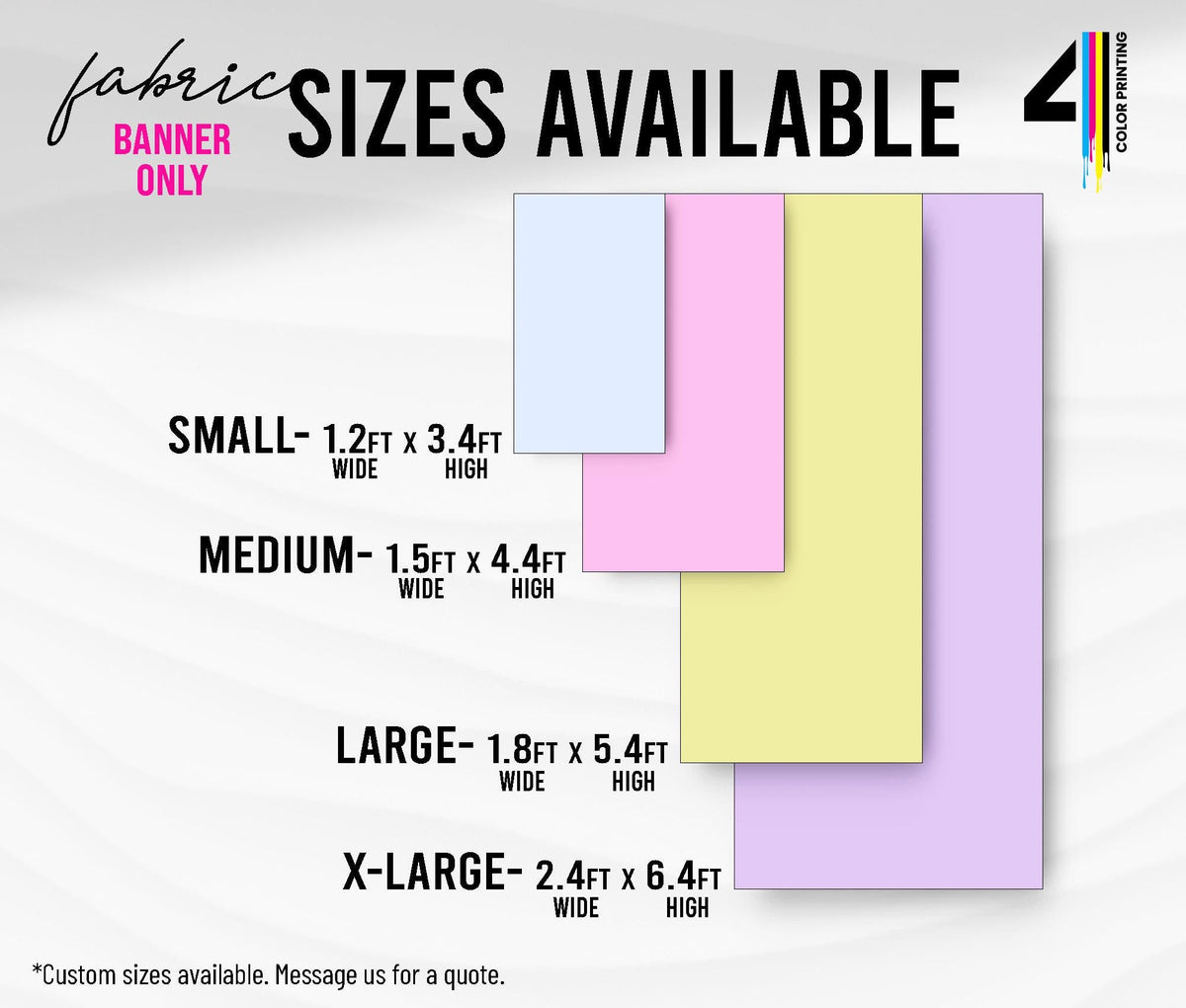 Fabric Welcome Sign with Stand Option