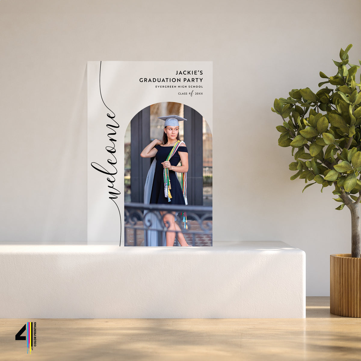 Acrylic Graduation Photo Welcome Sign