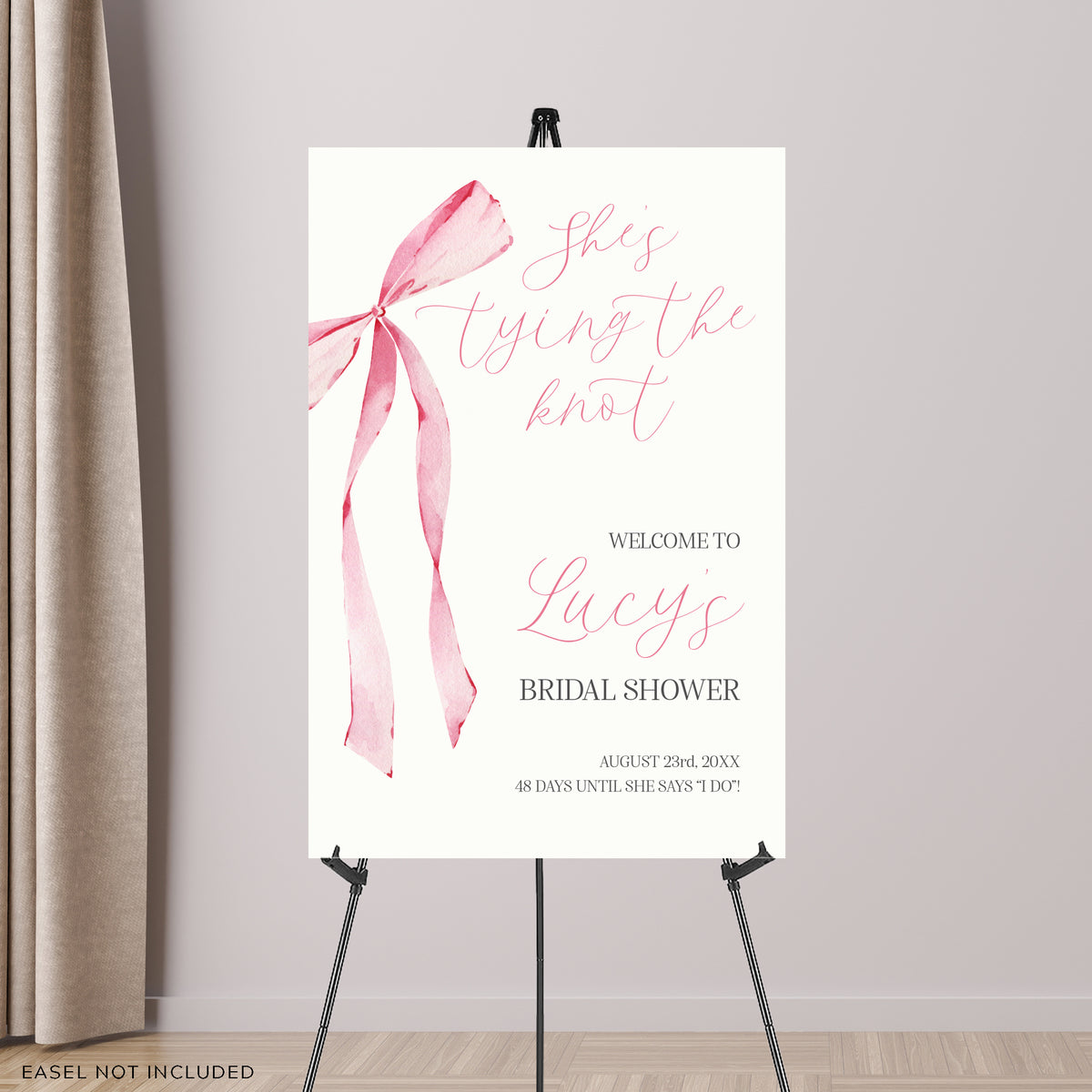 "She's Tying the Knot" Bridal Shower Welcome Sign