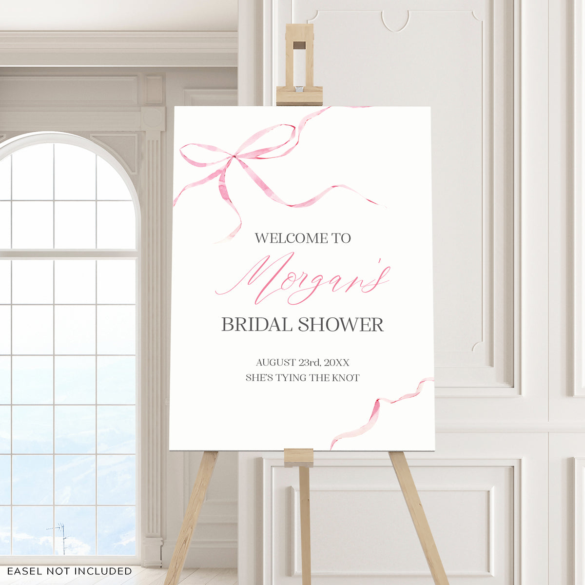 "She's Tying the Knot" Bridal Shower Welcome Sign option 2