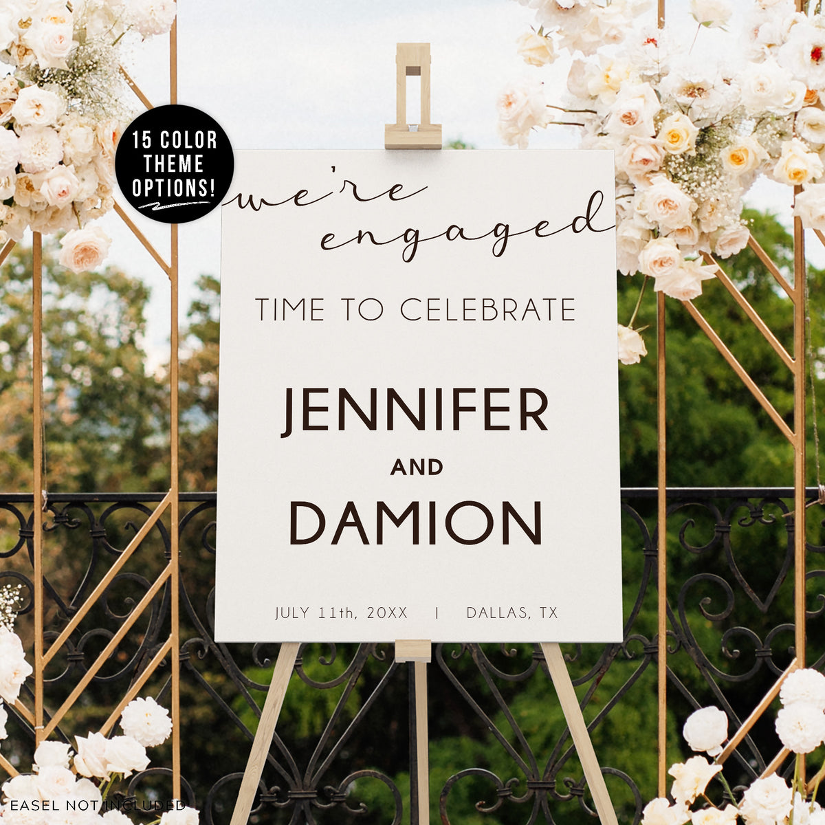 "We're Engaged" Engagement Party Welcome Sign