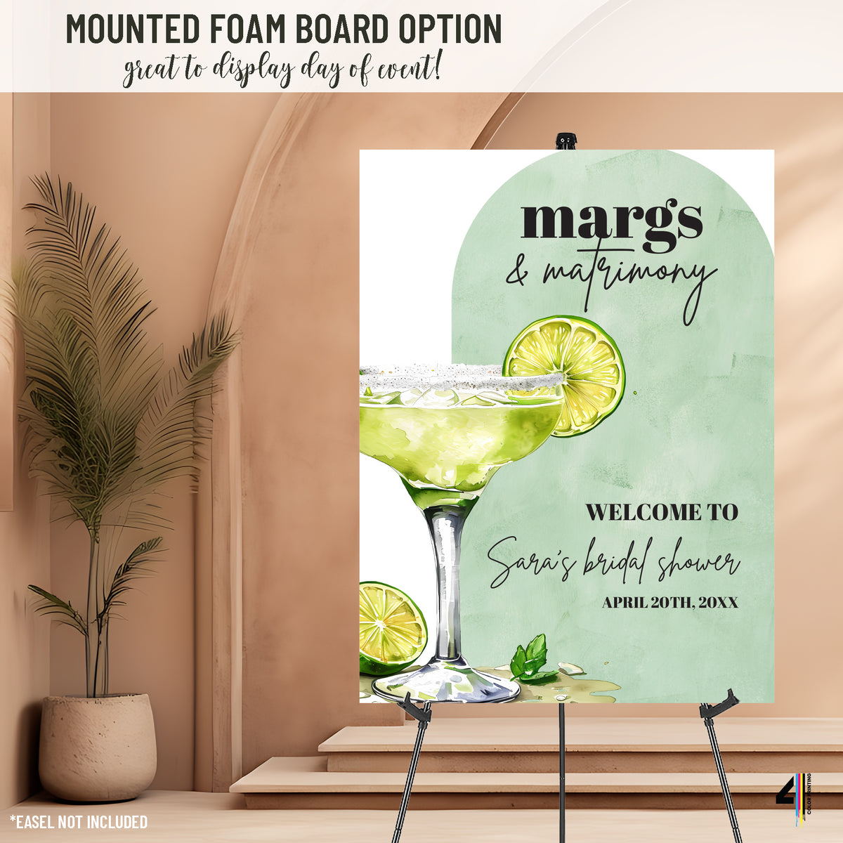 Margs and Matrimony Bridal Shower Welcome Sign: Margarita Theme