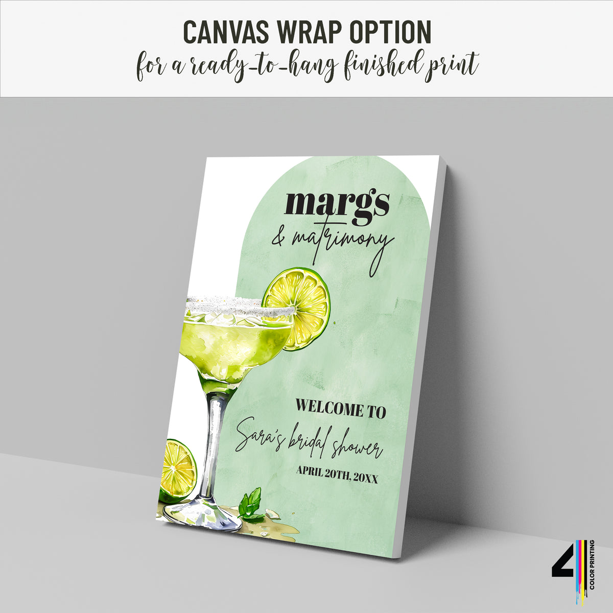 Margs and Matrimony Bridal Shower Welcome Sign: Margarita Theme