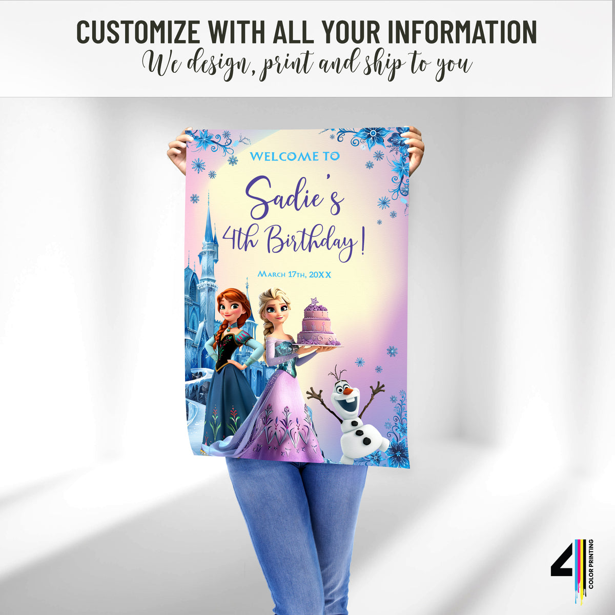 Frozen Birthday Party Welcome Sign
