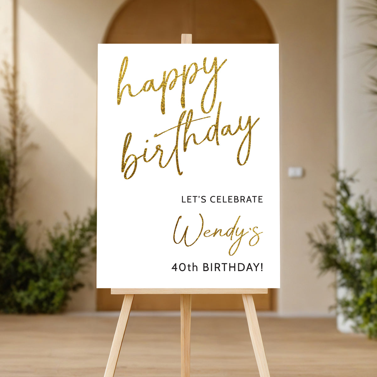 Birthday Party Welcome Sign