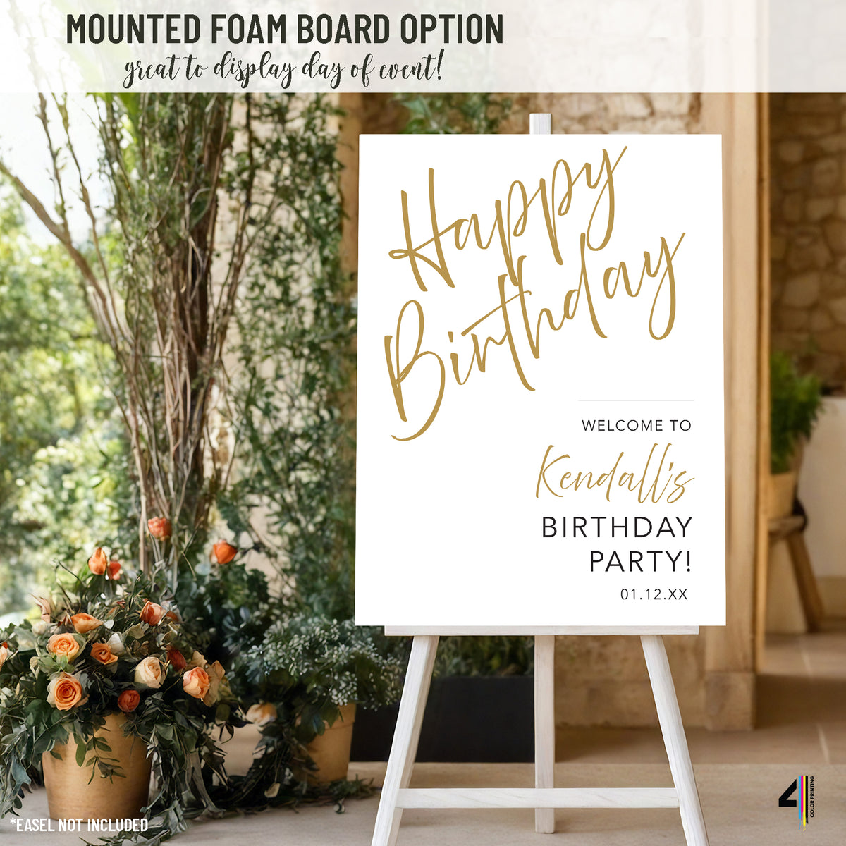 Happy Birthday Party Welcome Sign