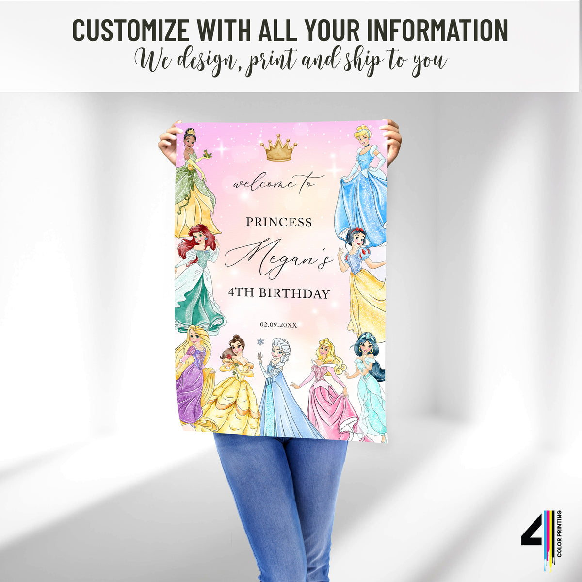 Princess Birthday Party Welcome Sign