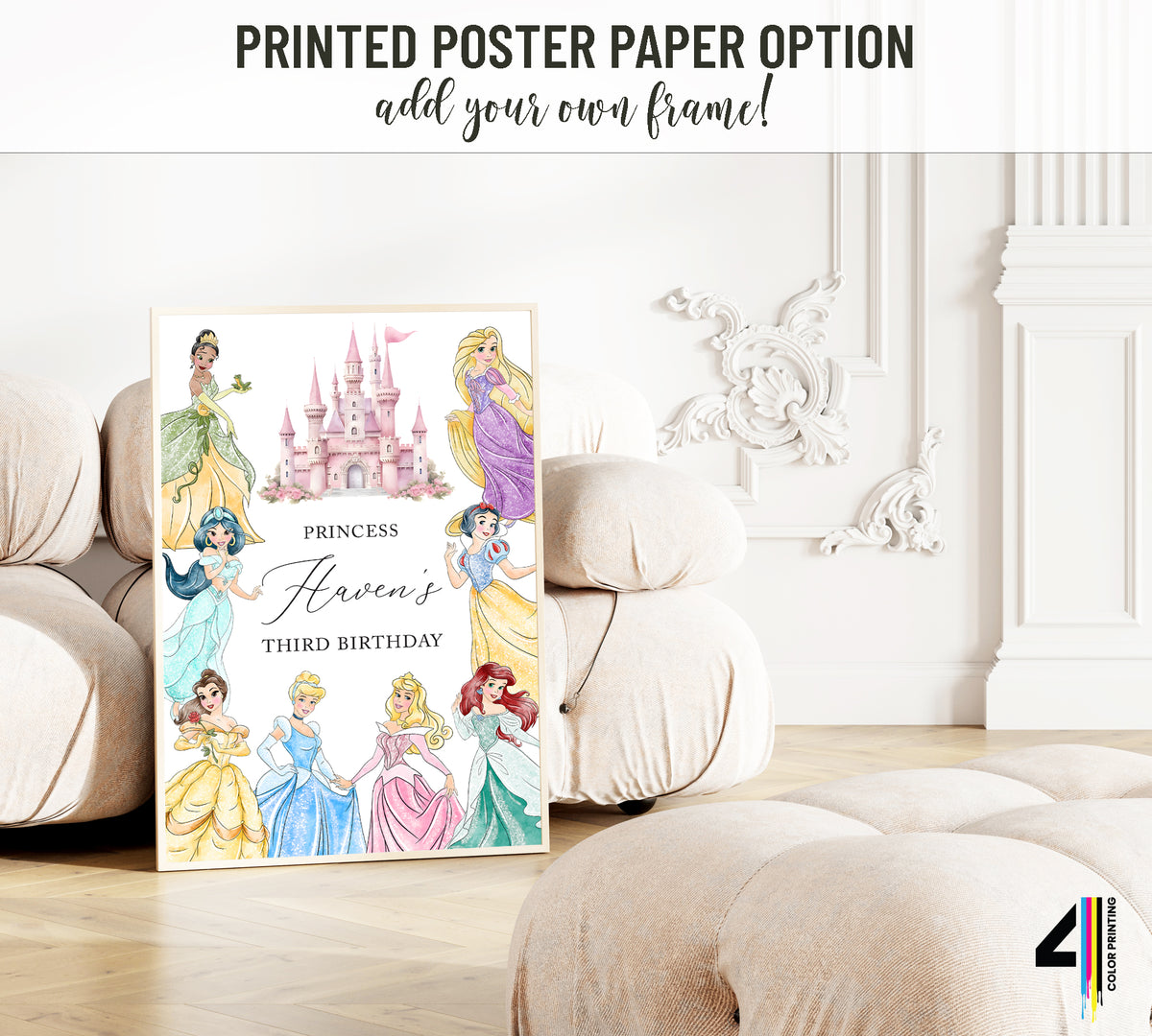 Princess Birthday Party Welcome Sign