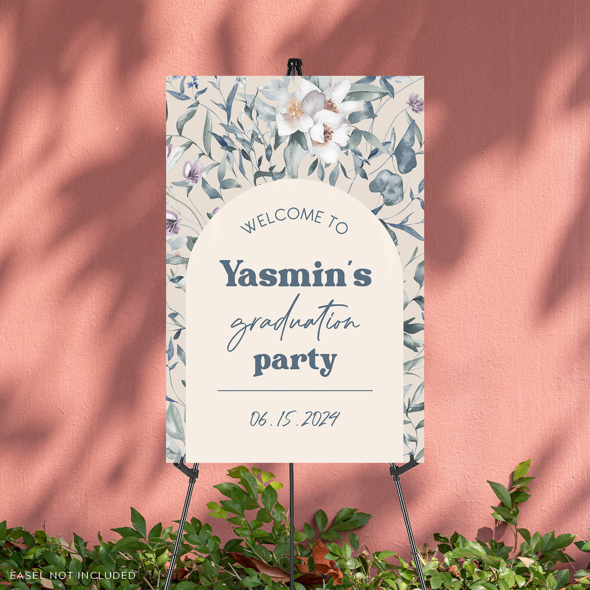 Floral Graduation Party Sign