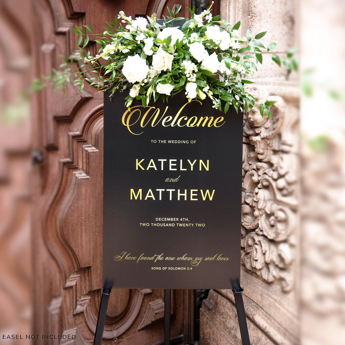 Black & Gold Wedding Sign