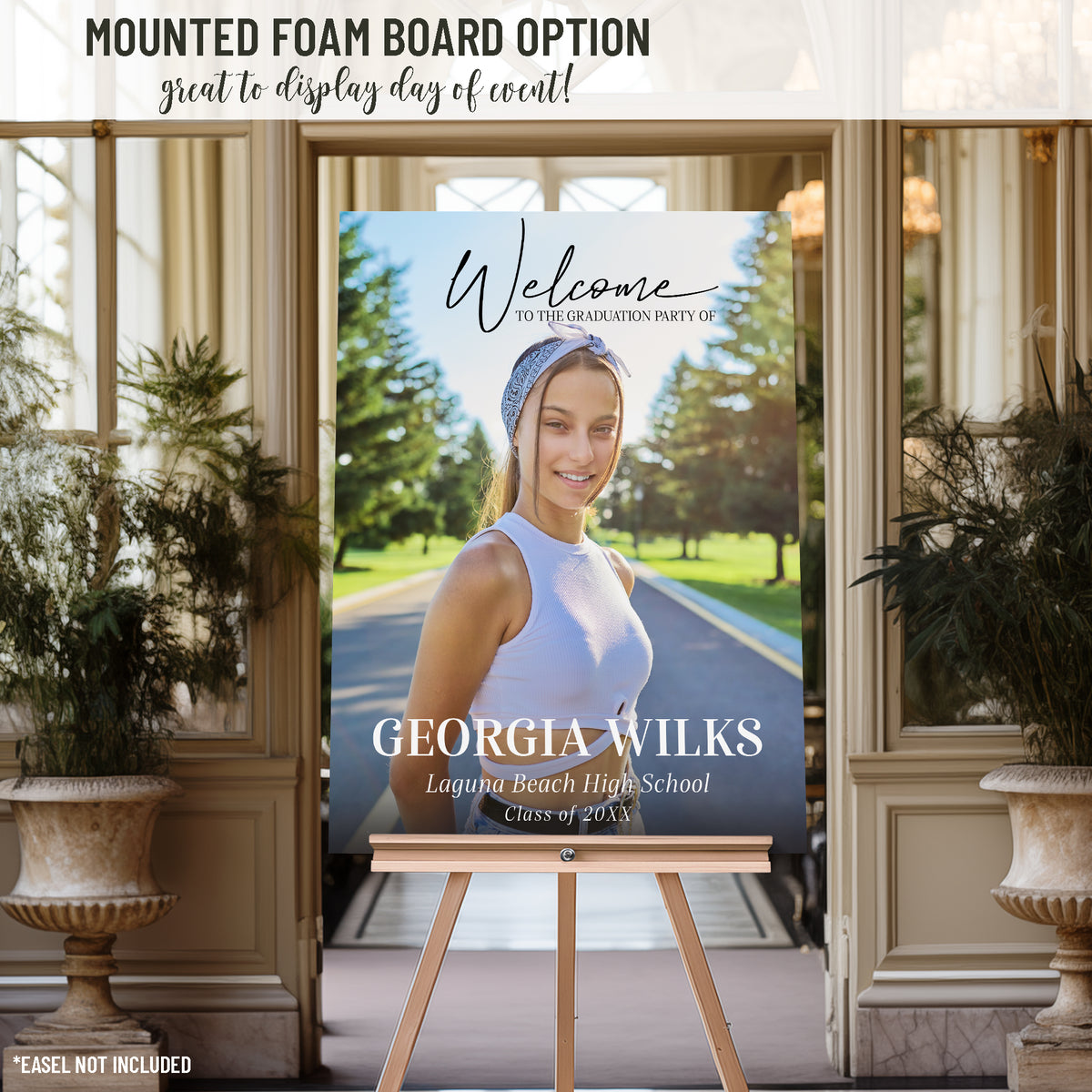 Graduation Party Welcome Sign with Photo