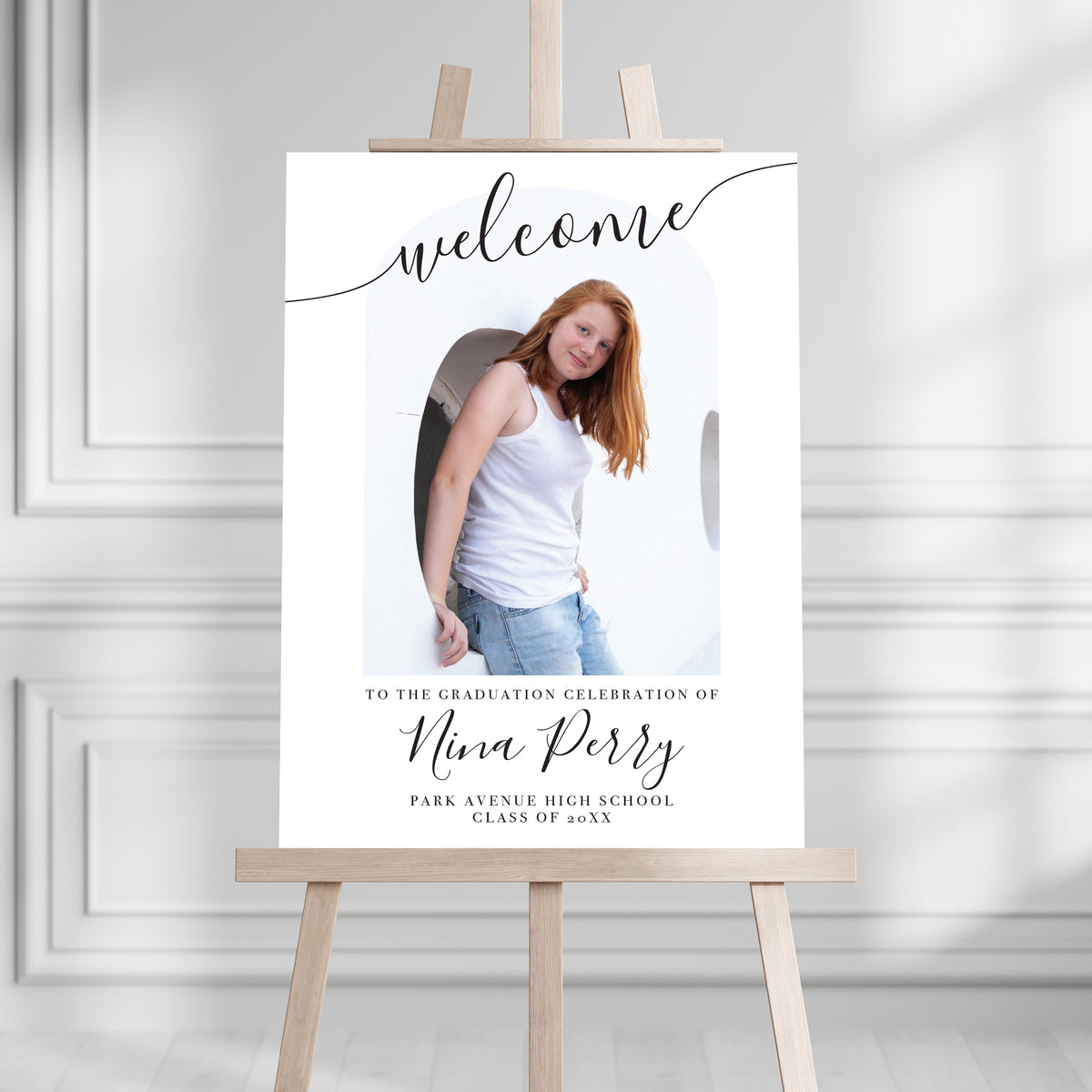 Graduation Party Welcome Sign with Photo