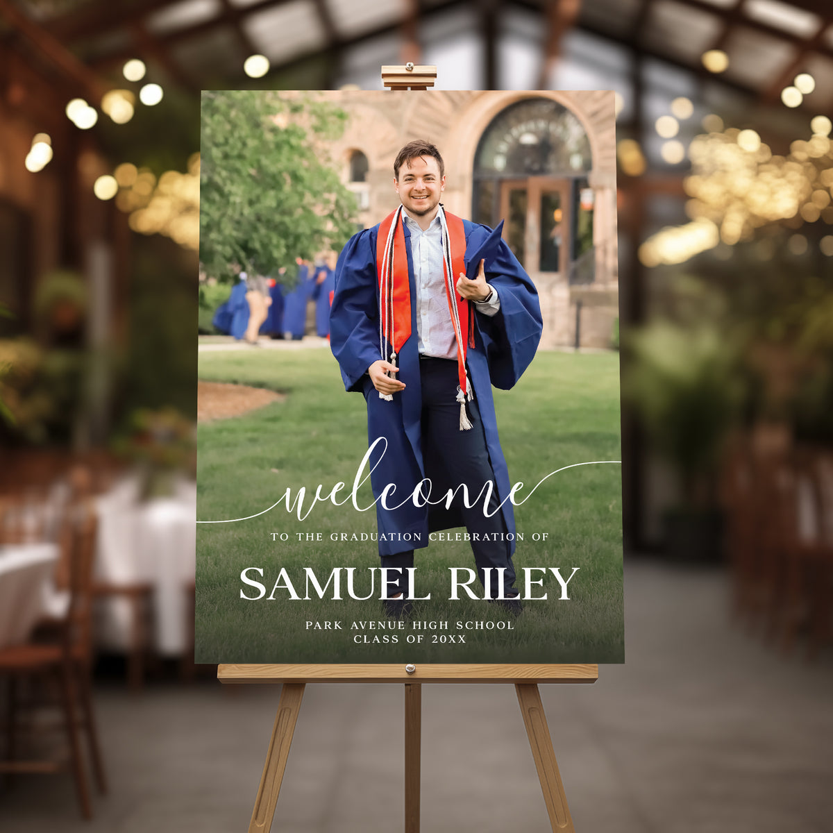 Graduation Party Welcome Sign with Photo