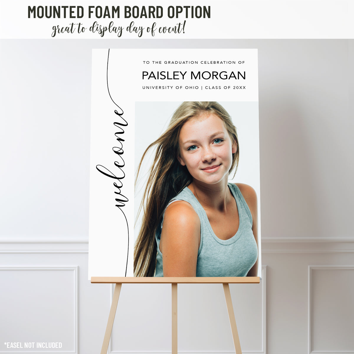 Graduation Party Welcome Sign with Photo