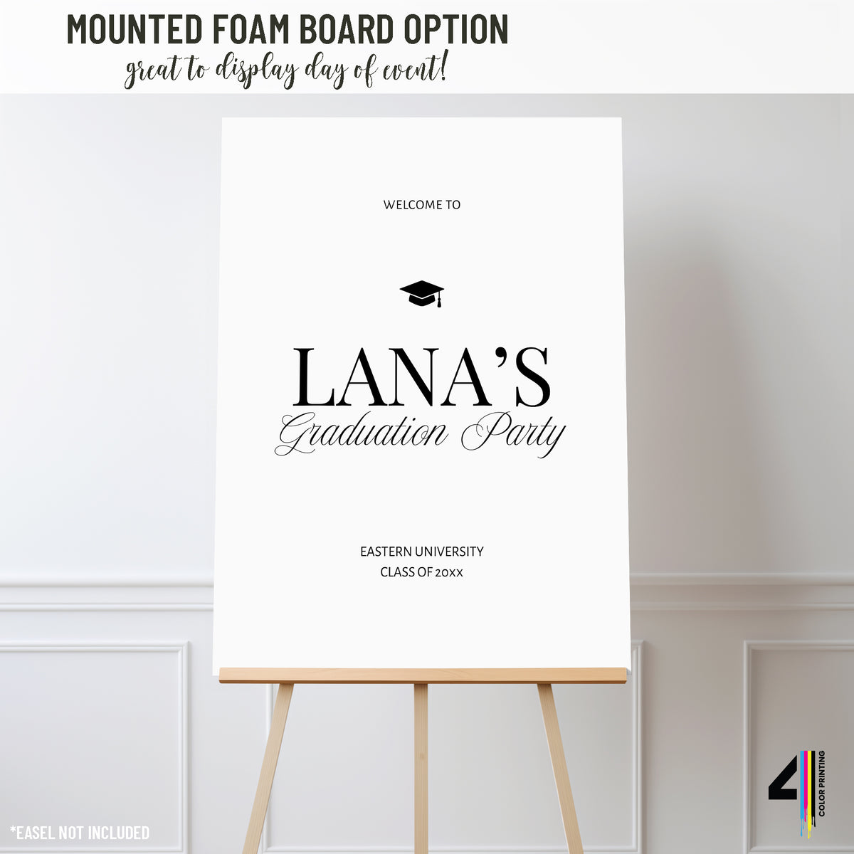 Classic Minimalistic Graduation Party Welcome Sign