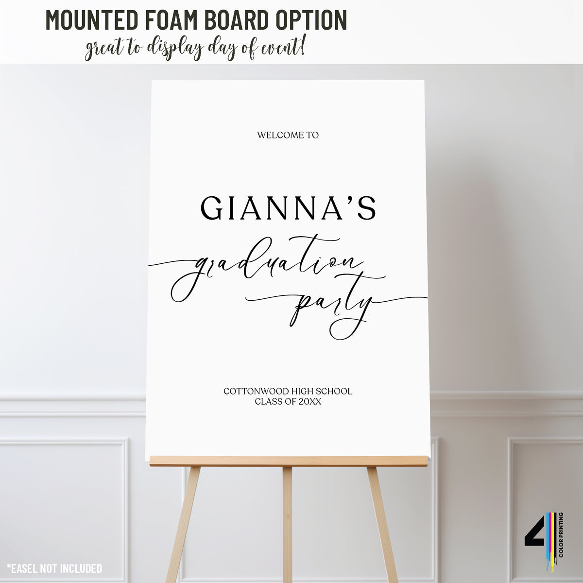 Modern Minimalist Graduation Party Welcome Sign