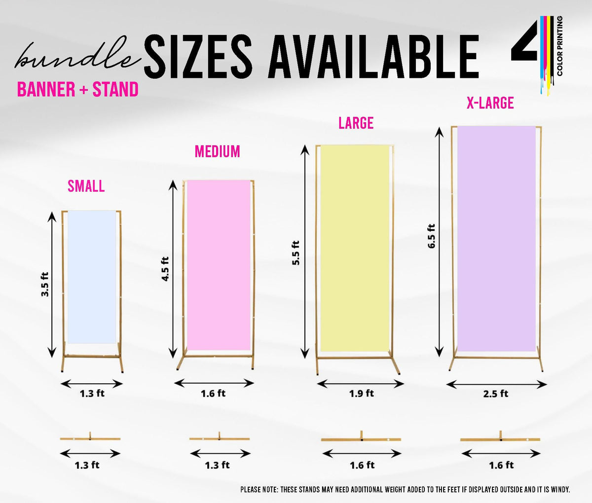 Fabric Welcome Sign with Stand Option