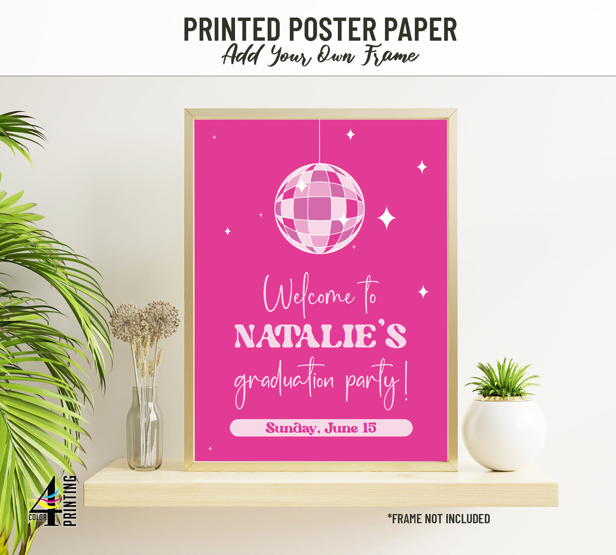 "Disco Ball" Graduation Party Welcome Sign