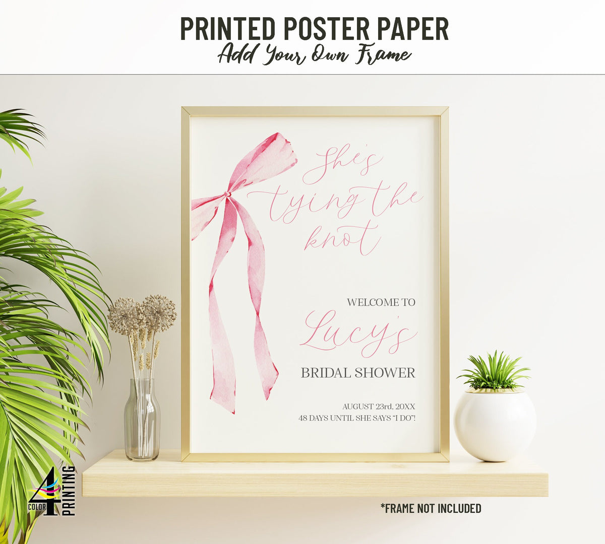 "She's Tying the Knot" Bridal Shower Welcome Sign