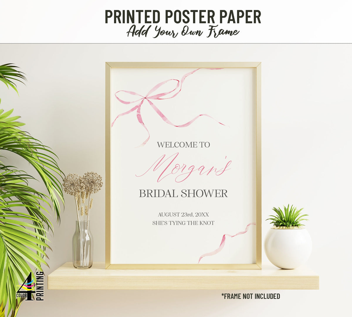 "She's Tying the Knot" Bridal Shower Welcome Sign option 2