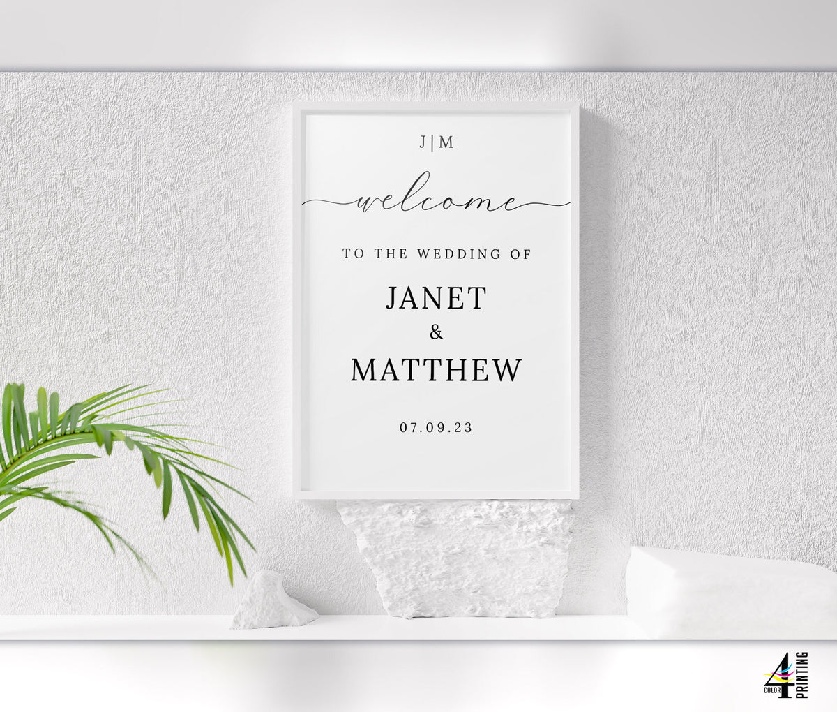 "Welcome to the Wedding Of..." Welcome Sign