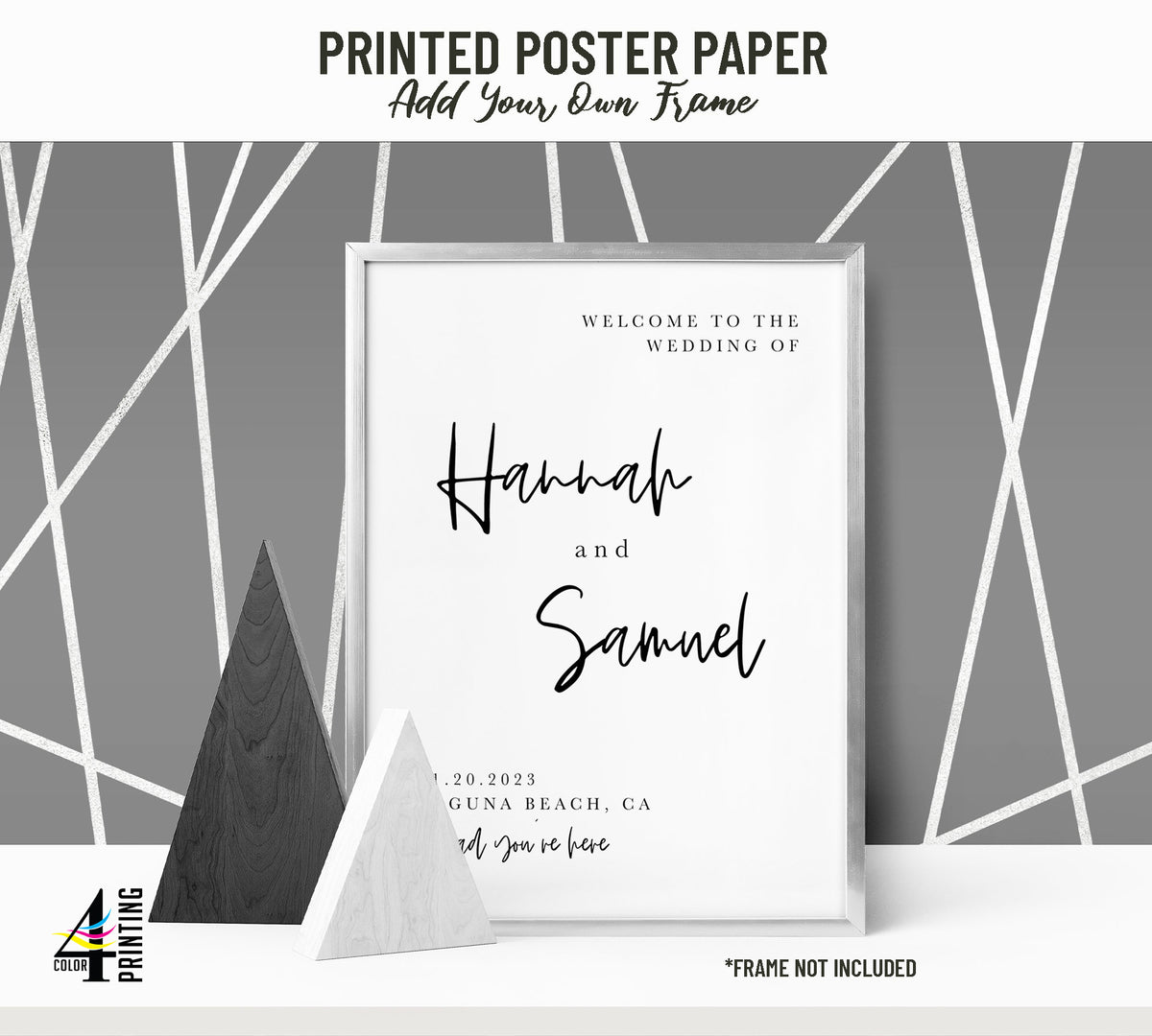 "Welcome to the Wedding Of..." Sign - Script font