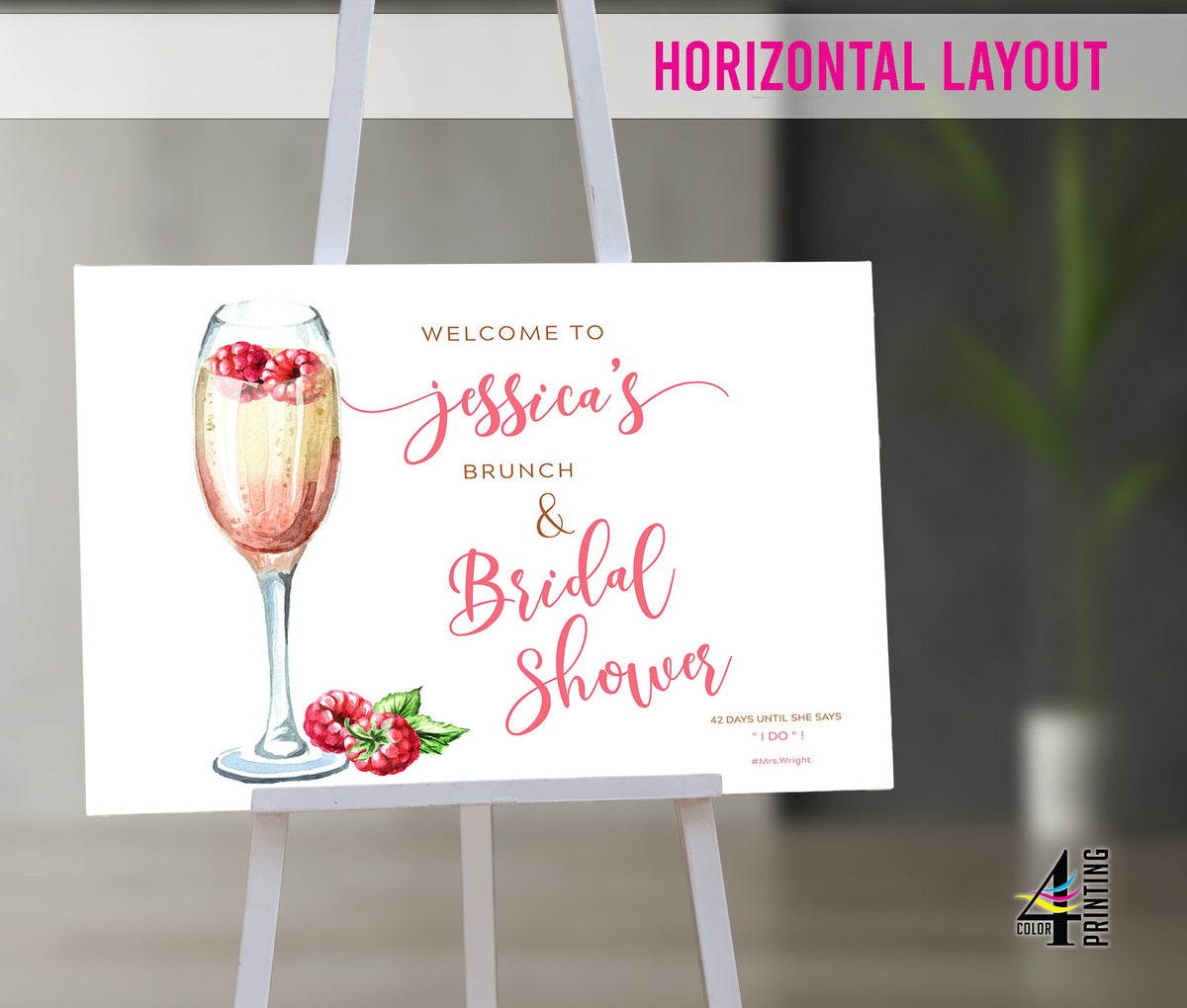 Champagne Bridal Brunch Welcome Sign