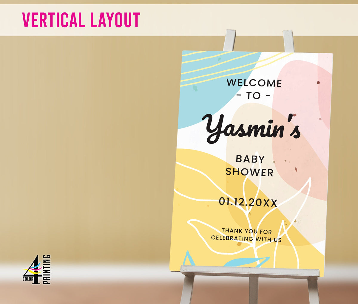 Botanical Baby Shower Welcome Sign