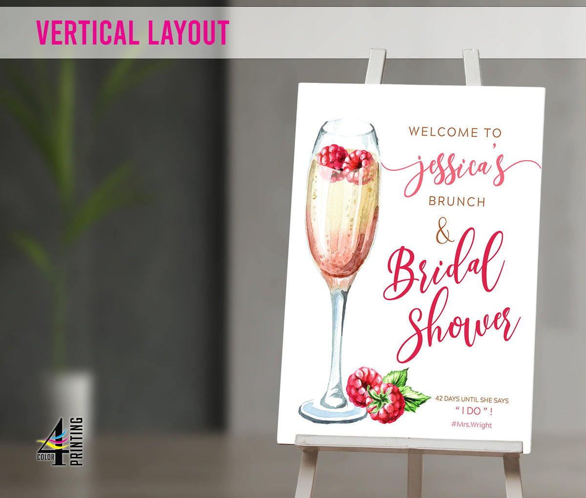 Champagne Bridal Brunch Welcome Sign