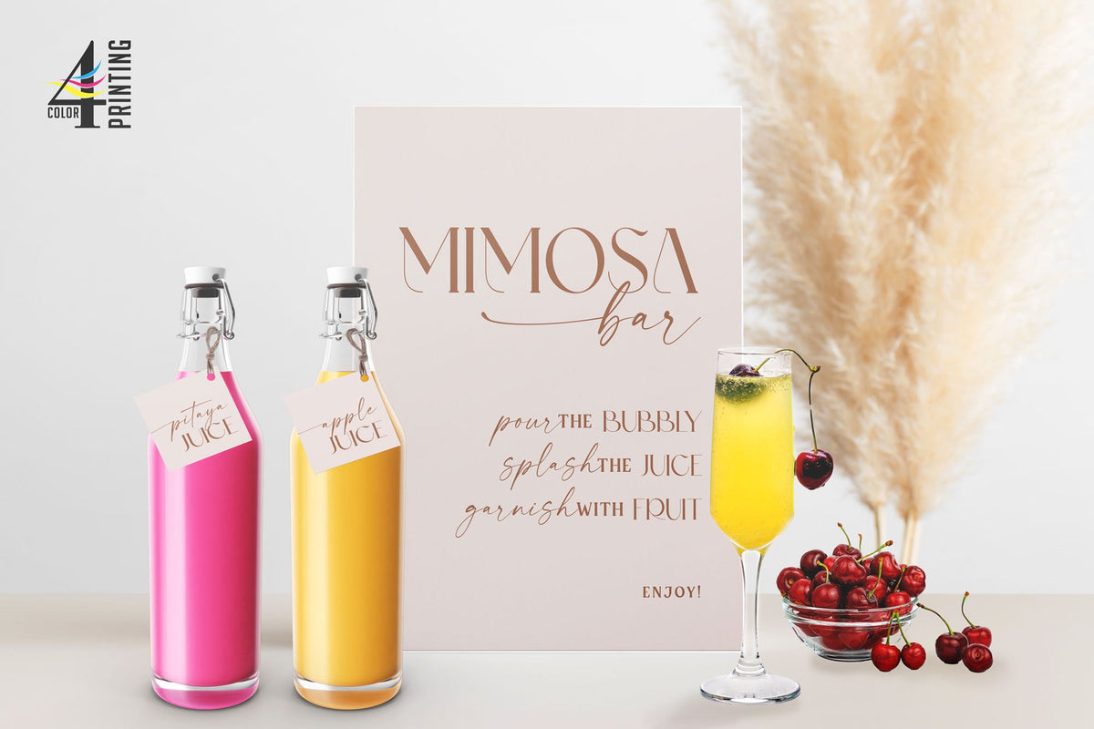 &quot;Mimosa Bar&quot; Bridal Shower Table Sign