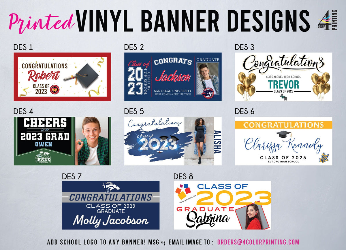 Customizable Graduation Vinyl Banner