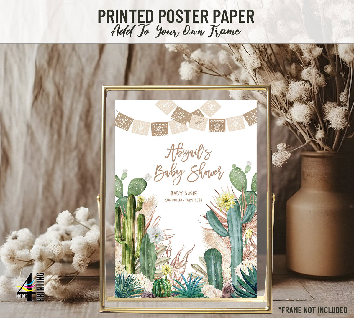 Cactus Baby Shower Welcome Sign