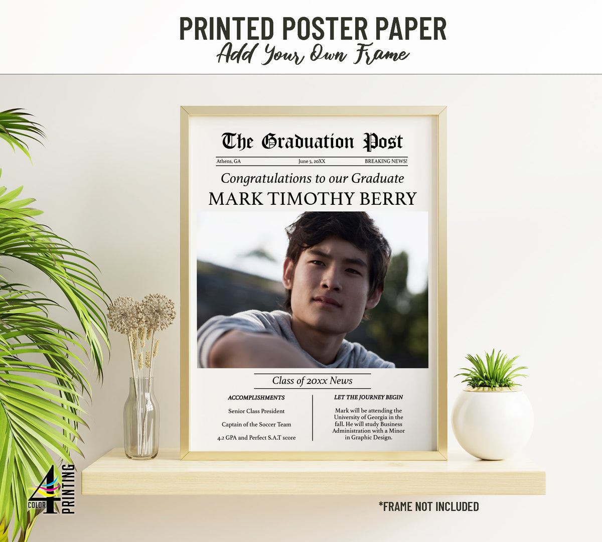 "The Graduation Post" Graduation Party Sign