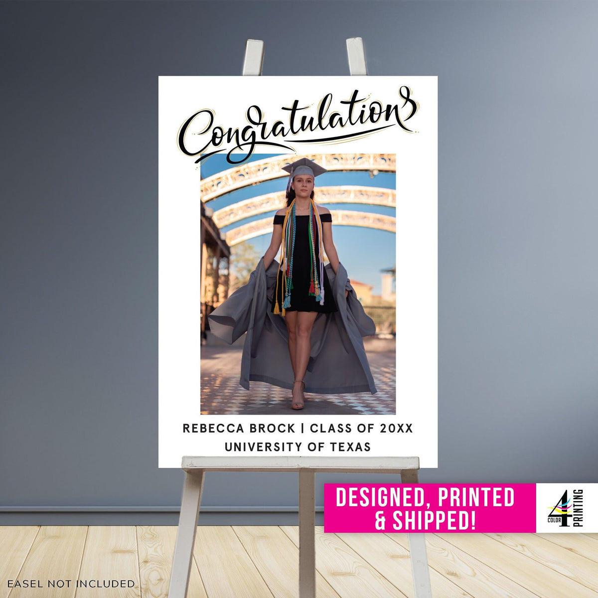 "Congratulations" Photo Graduation Sign