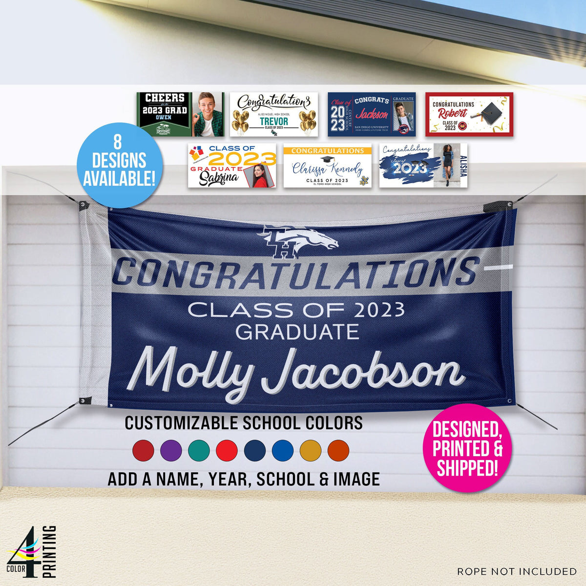 Customizable Graduation Vinyl Banner