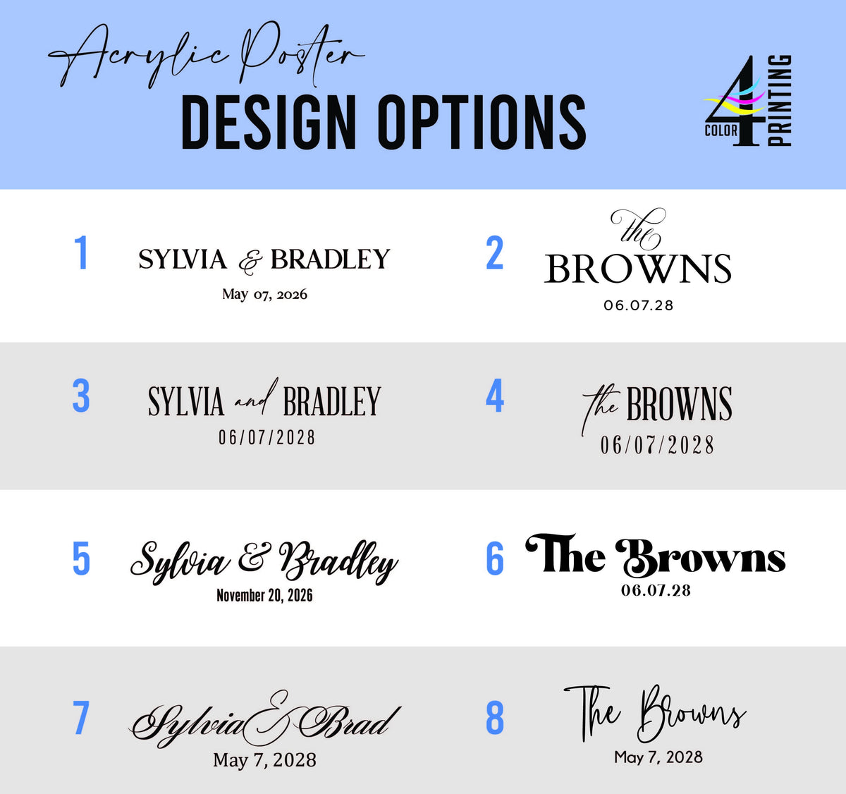 Acrylic Photo Wedding Sign/Guestbook