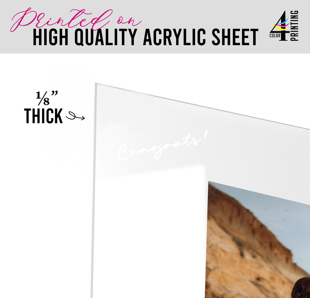 Acrylic Photo Wedding Sign/Guestbook