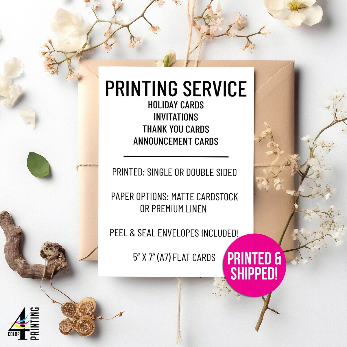 Printing Services for 5x7 Cards