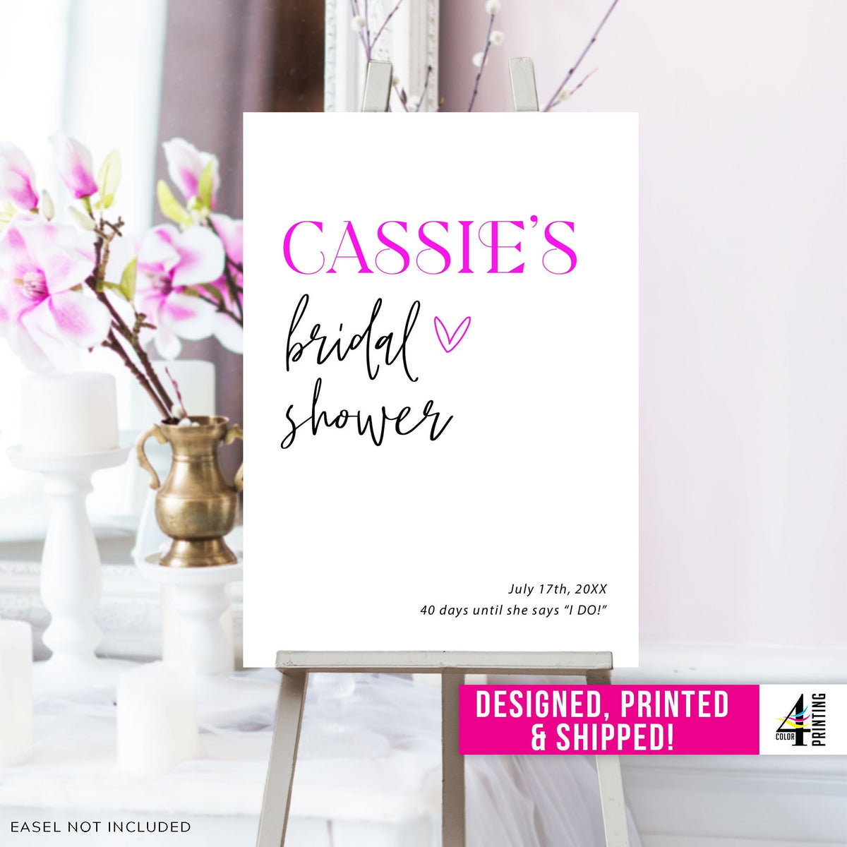 Girly Bridal Shower Welcome Sign