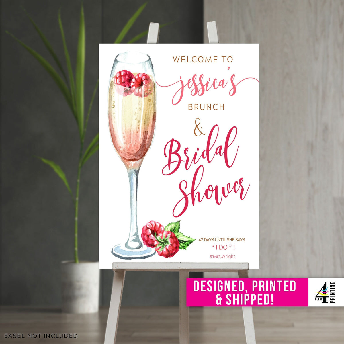 Champagne Bridal Brunch Welcome Sign