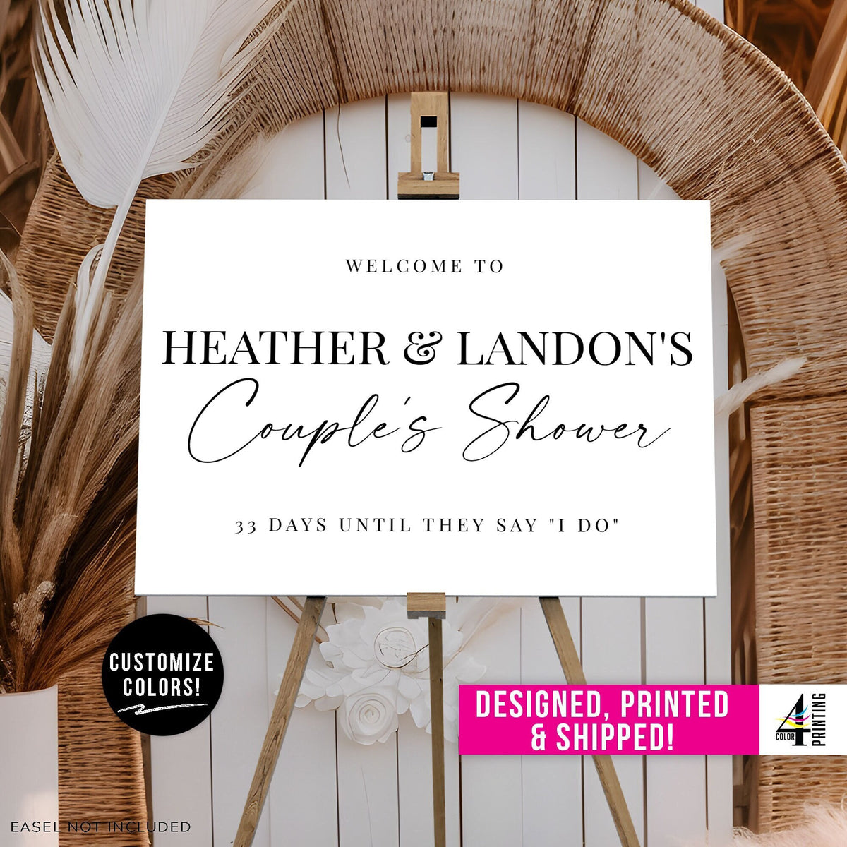 Couple's Shower Welcome Sign