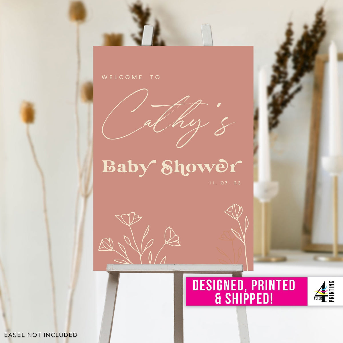 Boho Baby Shower Welcome Sign