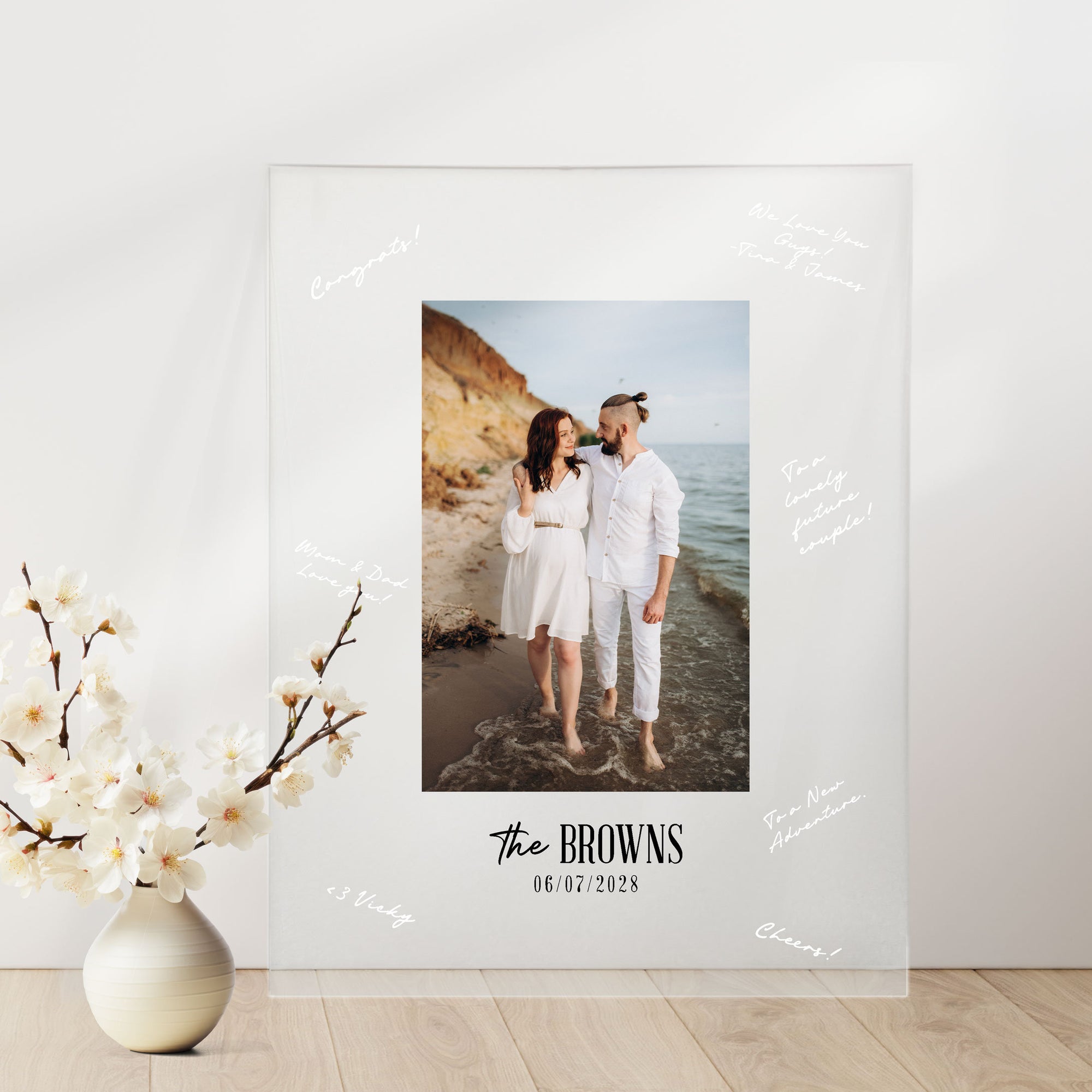 Acrylic Photo Wedding Sign/Guestbook