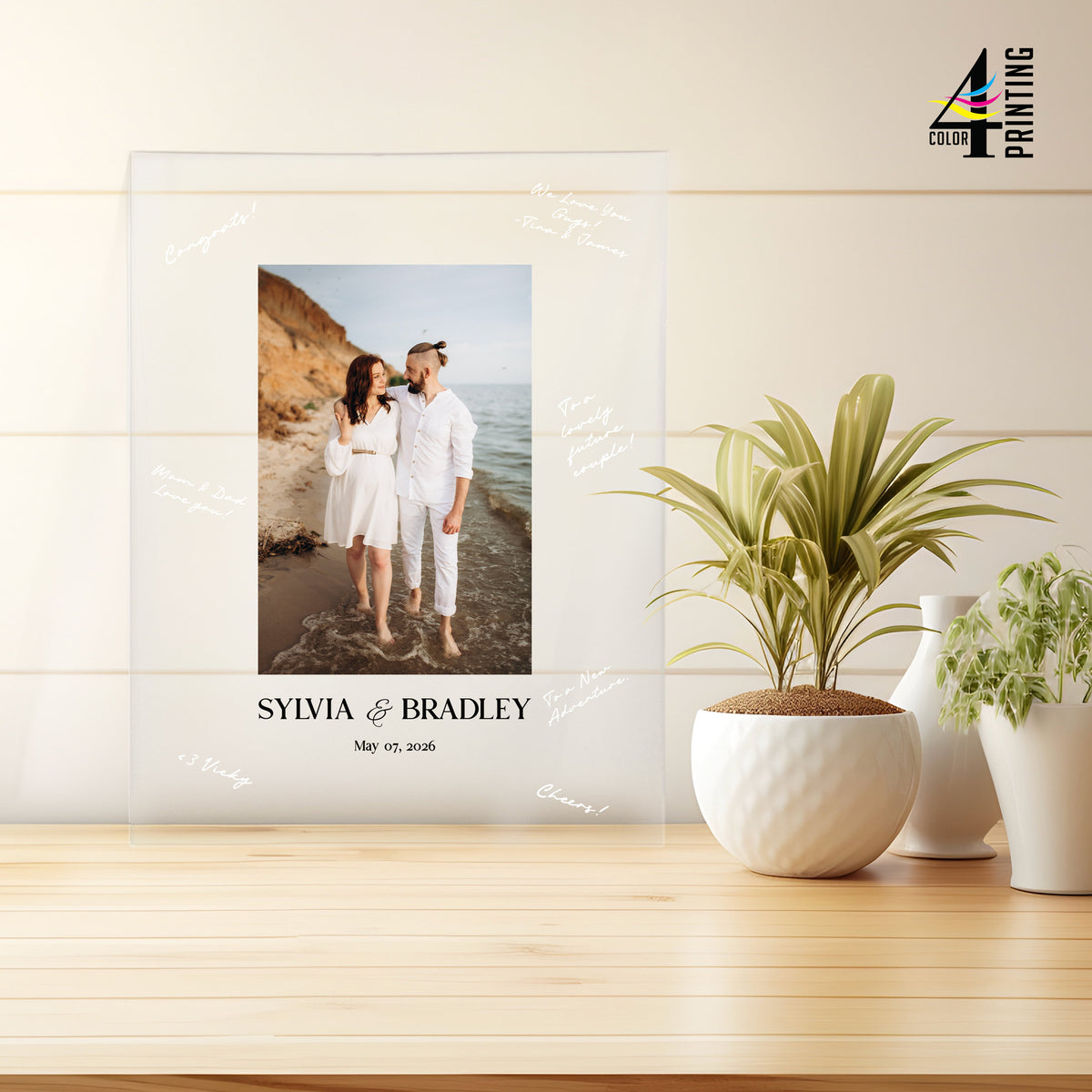 Acrylic Photo Wedding Sign/Guestbook