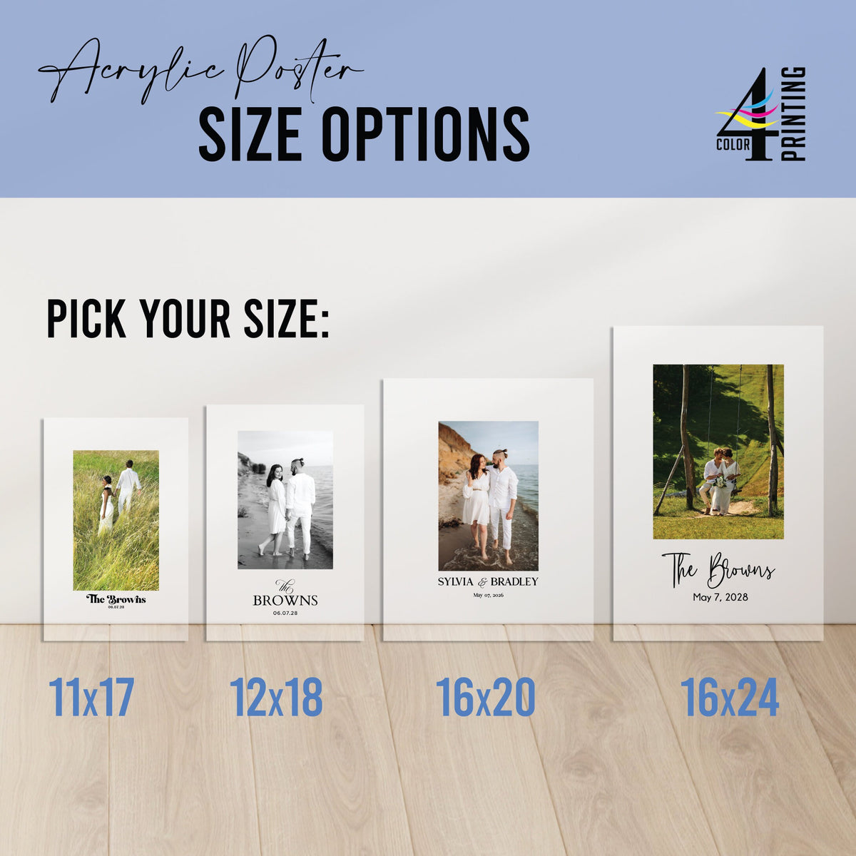 Acrylic Photo Wedding Sign/Guestbook