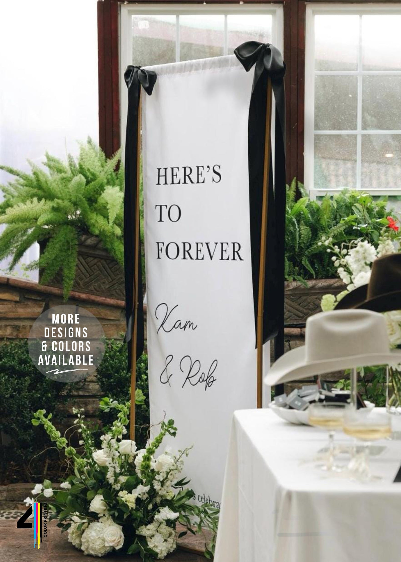 Celebrate your special day with our custom printed wedding signs