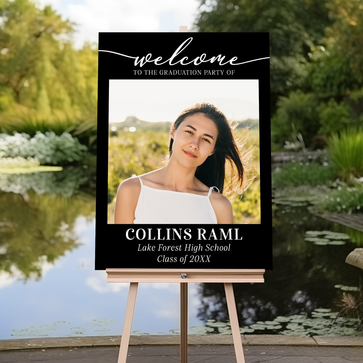 Graduation Party Welcome Sign with Photo