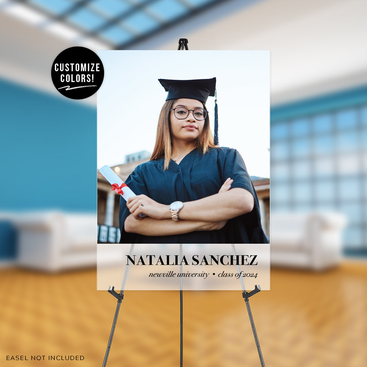 Acrylic Graduation Photo Sign - Vertical