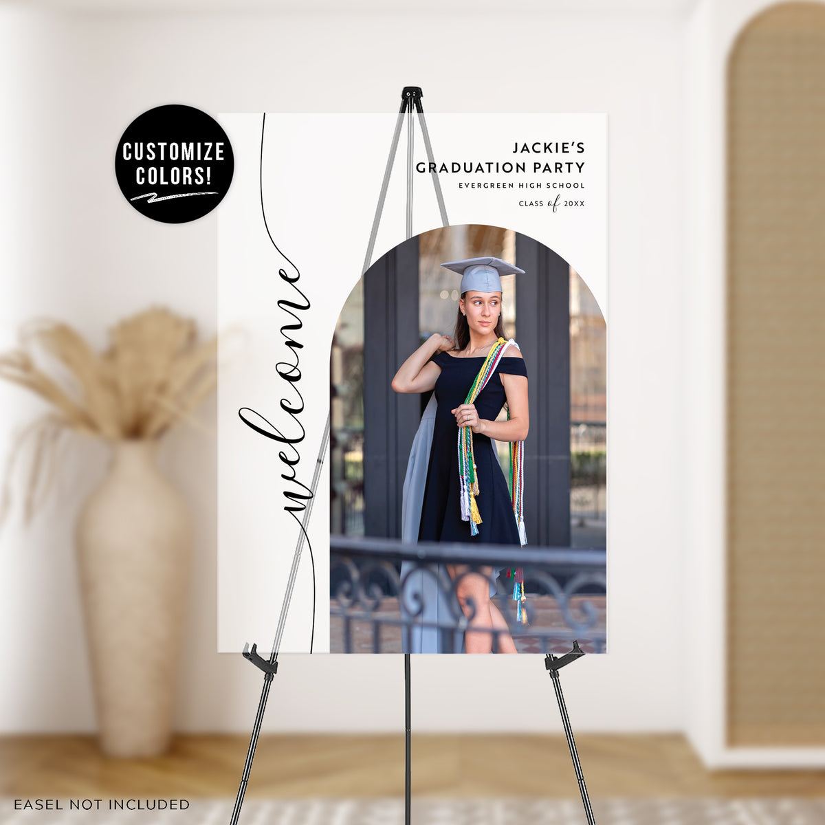 Acrylic Graduation Photo Welcome Sign